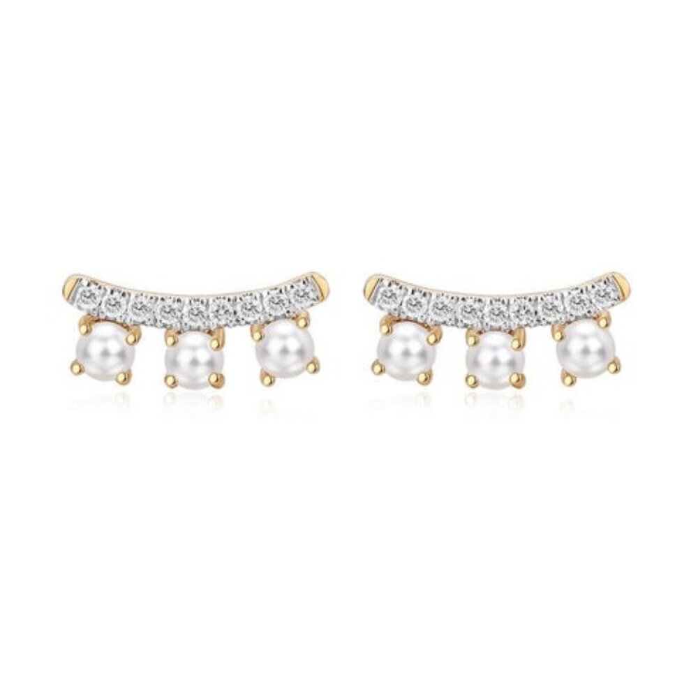 24 Pear Diamond 14K (or 18k upon request) Yellow Gold Stud Earrings